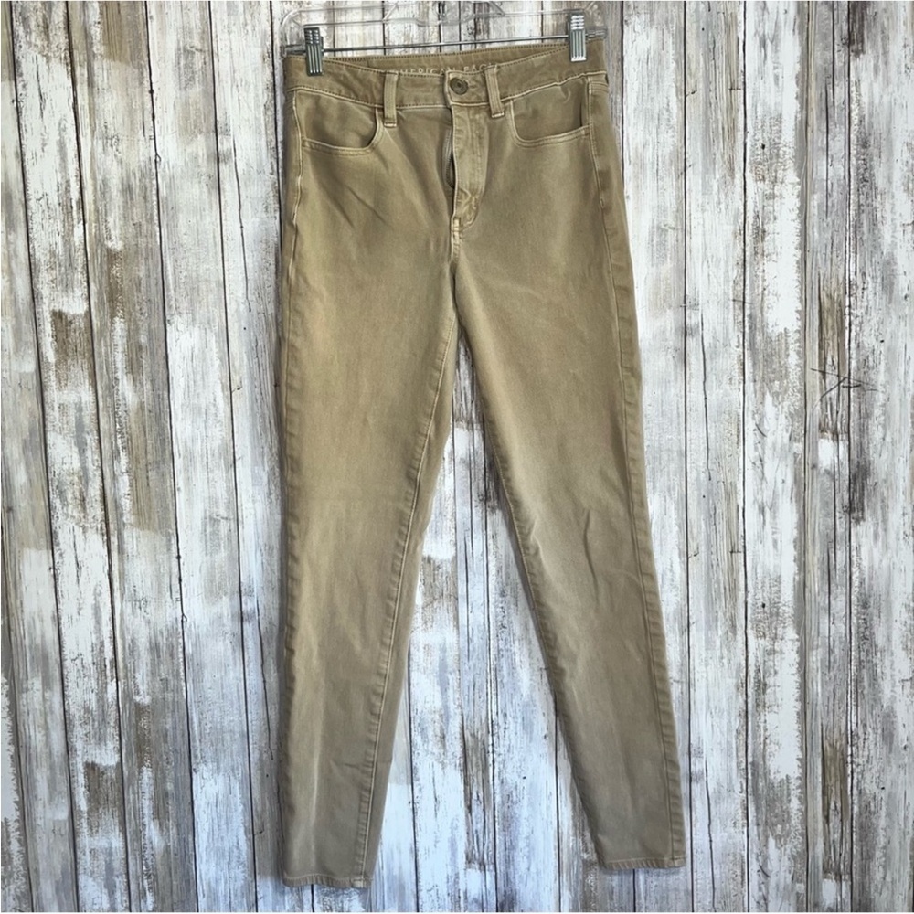 American Eagle Khaki 360 Next Level Stretch High Rise Jegging